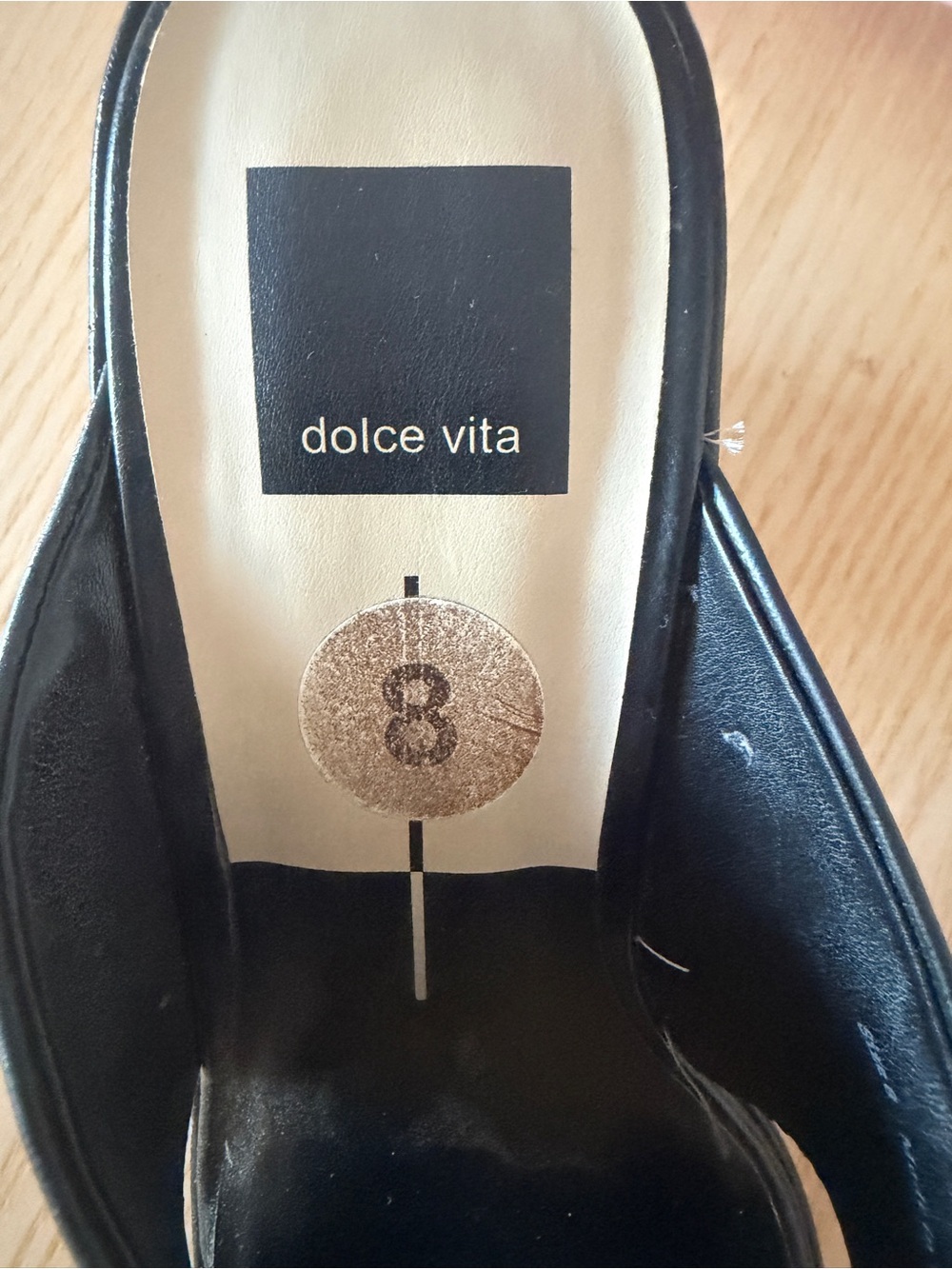 Dolce Vita Black Leather Cross-Band Platform Mule - Women's Shoes - Picture 6 of 6